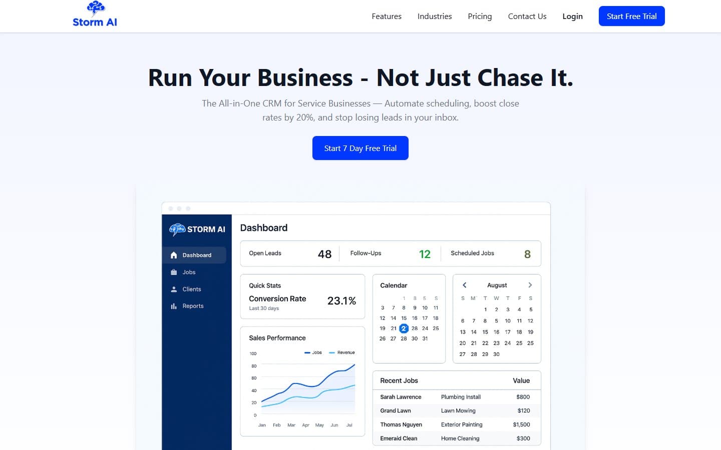 STORM AI — AI-powered CRM & field-service platform